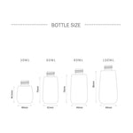 5개입 여행용 플라스틱 병 누수 방지 휴대용 여행 액세서리 소형 병 용기, 60ml, 60ml
