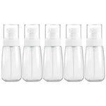 5개입 여행용 플라스틱 병 누수 방지 휴대용 여행 액세서리 소형 병 용기, 60ml, 60ml