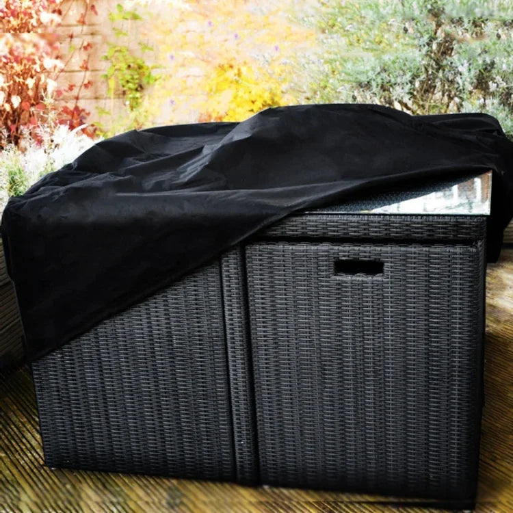 Anti-UV Waterproof Dust-proof 210D Oxford Cloth Folding Table Chairs Protective Cover Outdoor Furniture Set Cover, Size: 213*132*74cm(Black), Size: 213*132*74cm