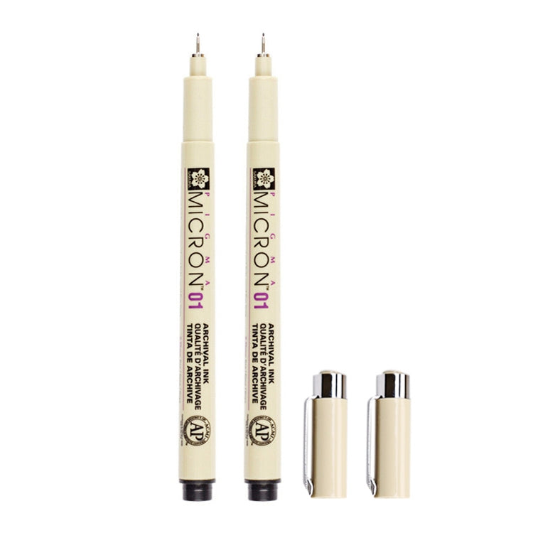 2개입 아카이벌 피그먼트 잉크 드로잉 파인라이너 펜 닙 만화 마이크론 펜, 0.5mm, 0.25mm, 0.3mm, 0.35mm, 0.45mm