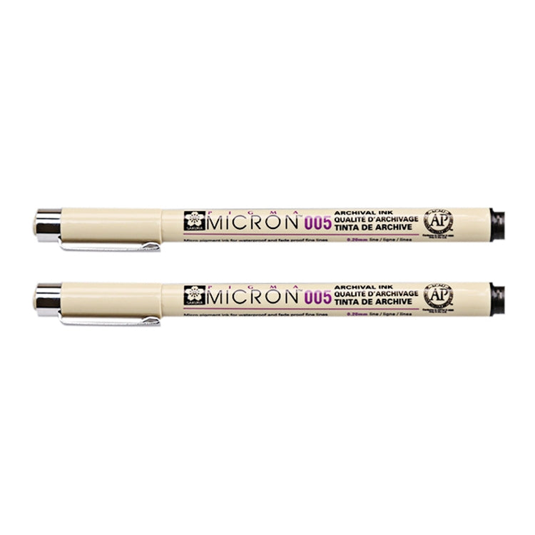 2개입 아카이벌 피그먼트 잉크 드로잉 파인라이너 펜 닙 만화 마이크론 펜, 0.5mm, 0.25mm, 0.3mm, 0.35mm, 0.45mm