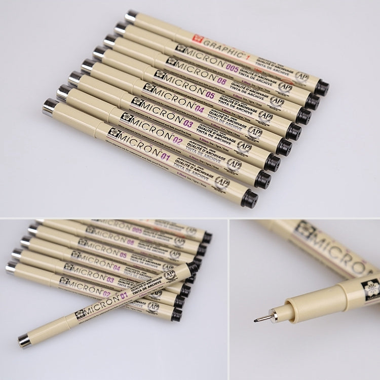 2개입 아카이벌 피그먼트 잉크 드로잉 파인라이너 펜 닙 만화 마이크론 펜, 0.5mm, 0.25mm, 0.3mm, 0.35mm, 0.45mm