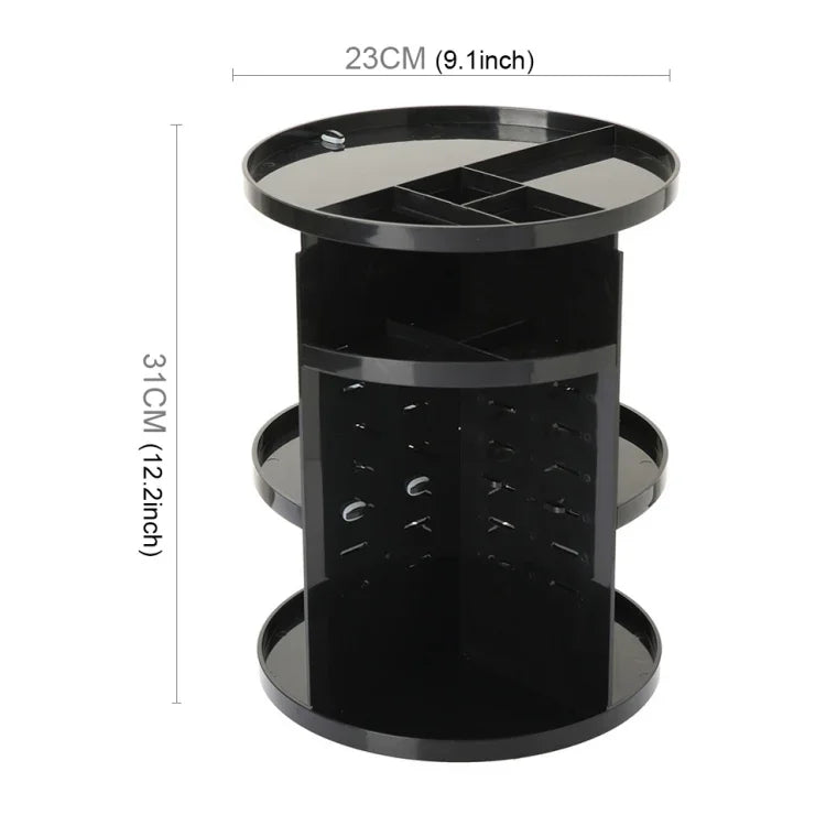 360 Degrees Rotate Functional Cosmetics Container Makeup Organizer Eco-friendly Storage Box, Size: 23 x 31cm