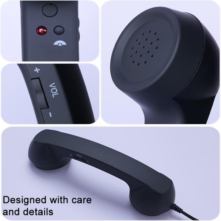 Type-C 플러그 마이크 복고풍 전화 방사선 차단 휴대폰 핸드셋 수신기, Type-C
