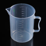 1000ml 얇은 단면 PP 플라스틱 플라스크 디지털 계량컵 실린더 눈금 측정 유리 실험실 도구, 1000ml 계량컵