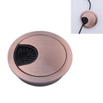 데스크 컴퓨터 데스크탑 아연 합금 원형 나사 구멍 커버, 구멍 직경: 80mm (그린 브론즈), 80mm