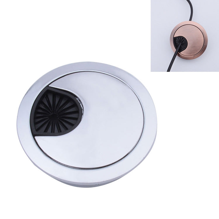 데스크 컴퓨터 데스크탑 아연 합금 원형 나사 구멍 커버, 구멍 직경: 80mm (그린 브론즈), 80mm