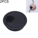 2개 책상 컴퓨터 데스크탑 아연 합금 원형 나사 구멍 커버, 구멍 직경: 53mm (밝은 금색), 53mm
