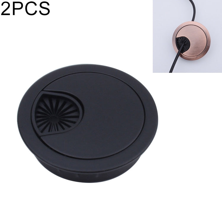 2개 세트 책상 컴퓨터 데스크탑 아연 합금 원형 나사 구멍 커버, 구멍 직경: 60mm (녹청색), 60mm