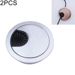 2개 세트 책상 컴퓨터 데스크탑 아연 합금 원형 나사 구멍 커버, 구멍 직경: 60mm (녹청색), 60mm