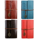 Creative Retro Autumn Leaves Pattern Loose-leaf Travel Diary Notebook, Size: L, L