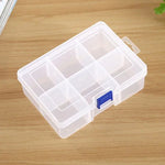 플라스틱 주얼리 상자 정리함 조절 가능한 칸막이 포함, 크기: 대형, 6칸, 6칸