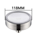 분리형 세척 가능 304 스테인리스 스틸 원형 압력식 상단 분사 샤워기 헤드, 크기: 118mm, 패턴 D