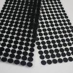 1000개 10mm 원형 나일론 접착 후크 앤 루프 패스너, 10mm (블랙), 10mm (화이트)