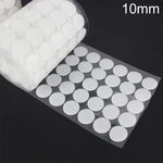 1000개 10mm 원형 나일론 접착 후크 앤 루프 패스너, 10mm (블랙), 10mm (화이트)