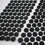 1000개 16mm 원형 나일론 접착식 후크 앤 루프 패스너, 15mm (검정), 15mm (흰색)