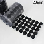 1000개 20mm 원형 나일론 접착식 후크 앤 루프 패스너, 20mm (검정), 20mm (흰색)