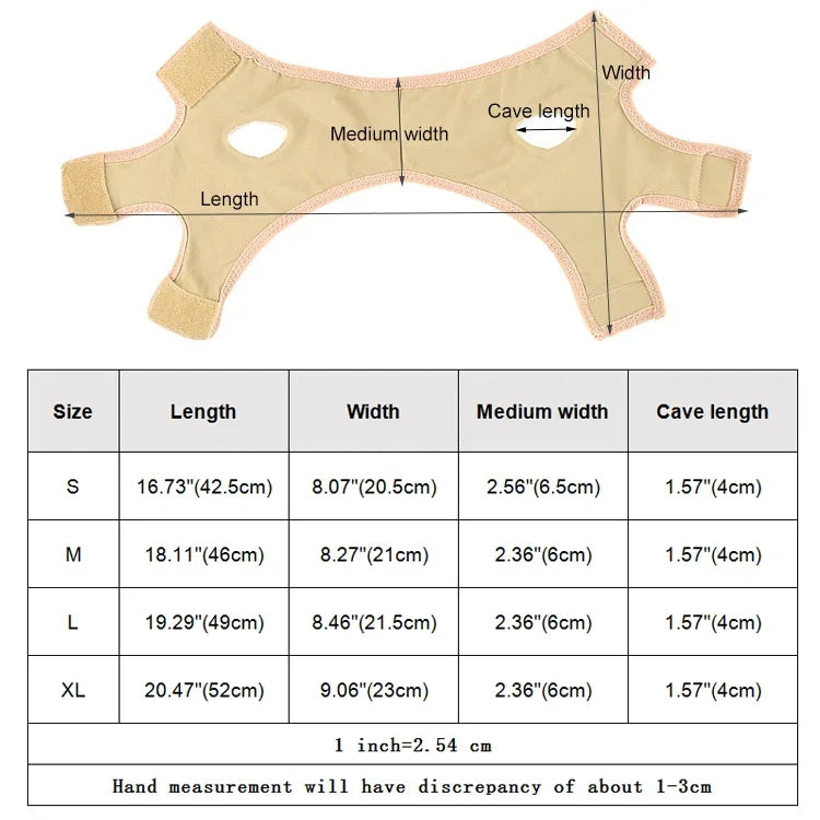 Lycra Flesh Color Breathable Skin Care And Lift Reduce Double Chin Mask Face Belt, Size: M, Size: M