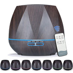 Peach Shape Wood Grain Remote Control Ultrasonic Humidifier Aromatherapy Machine Automatic Alcohol Sprayer with LED Lights, Capacity: 400mL, AU Plug (Light Wood Color), Diamond Dark Wood Color, Diamond Light Wood Color, Peach Shape Dark Wood Color     ...