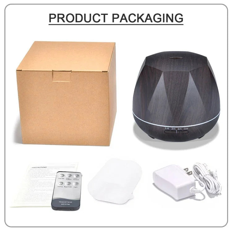 Peach Shape Wood Grain Remote Control Ultrasonic Humidifier Aromatherapy Machine Automatic Alcohol Sprayer with LED Lights, Capacity: 400mL, AU Plug (Light Wood Color), Diamond Dark Wood Color, Diamond Light Wood Color, Peach Shape Dark Wood Color     ...