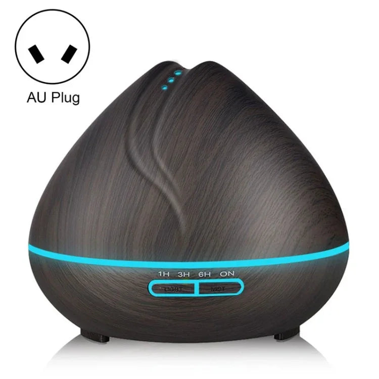 Peach Shape Wood Grain Remote Control Ultrasonic Humidifier Aromatherapy Machine Automatic Alcohol Sprayer with LED Lights, Capacity: 400mL, AU Plug (Light Wood Color), Diamond Dark Wood Color, Diamond Light Wood Color, Peach Shape Dark Wood Color     ...