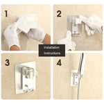 Space Aluminium Showerhead Holder Traceless Adjustable Bath Shower Bracket, Shower Bracket