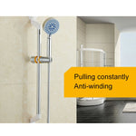 1.5m Flexible Stainless Steel Showerhead Hose Pipe Double Interlock Copper Interface Anti Burst Bath Water Pipe, 1.5m (Double Interlock)