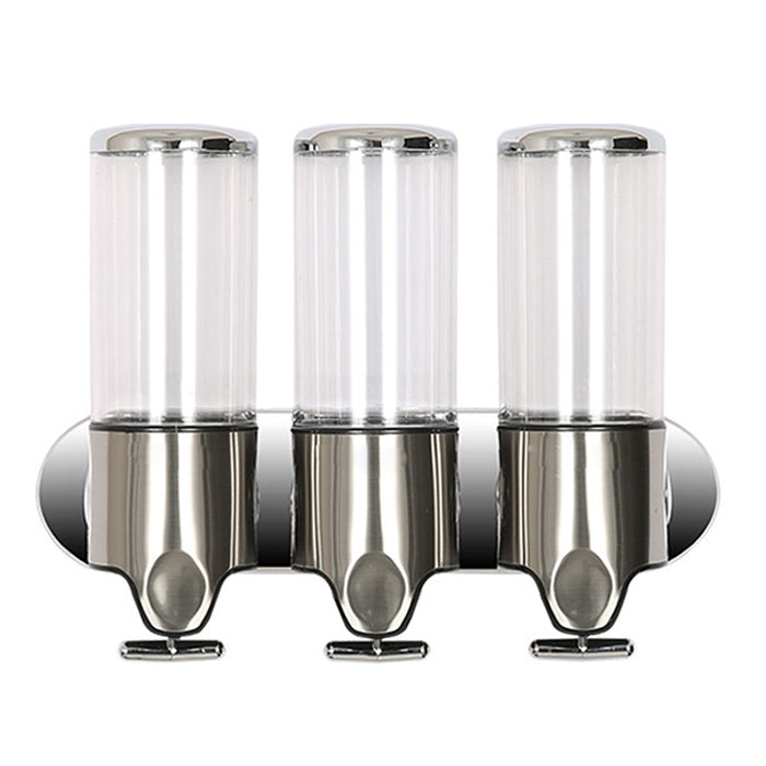 트리플 호텔 샤워 수동 디스펜서 벽걸이 세제 샴푸 비누 병, 용량: 1200ml, 1200ml/검정, 1200ml/골드, 1200ml/레드, 1200ml/실버, 1200ml/투명, 1200ml/화이트
