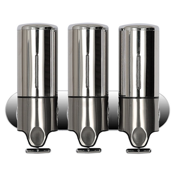 트리플 호텔 샤워 수동 디스펜서 벽걸이 세제 샴푸 비누 병, 용량: 1200ml, 1200ml/스테인리스 스틸