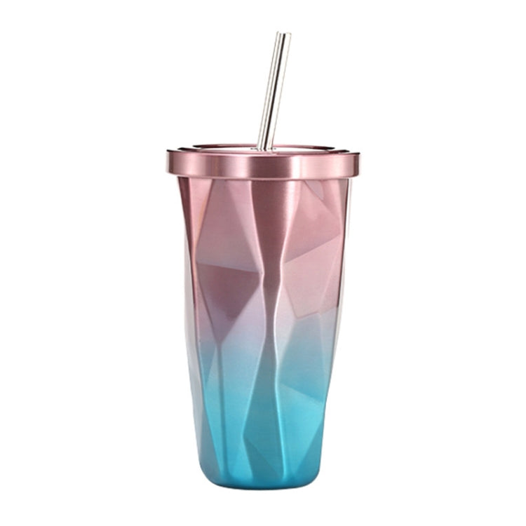 500ml 불규칙 이중층 304 스테인리스 스틸 빨대컵