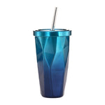 500ml 불규칙 이중층 304 스테인리스 스틸 빨대컵