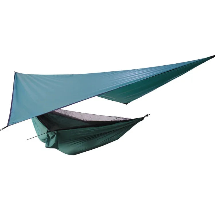 야외 방수 모기장 해먹 배경 세트, 360x290cm 호수 녹색