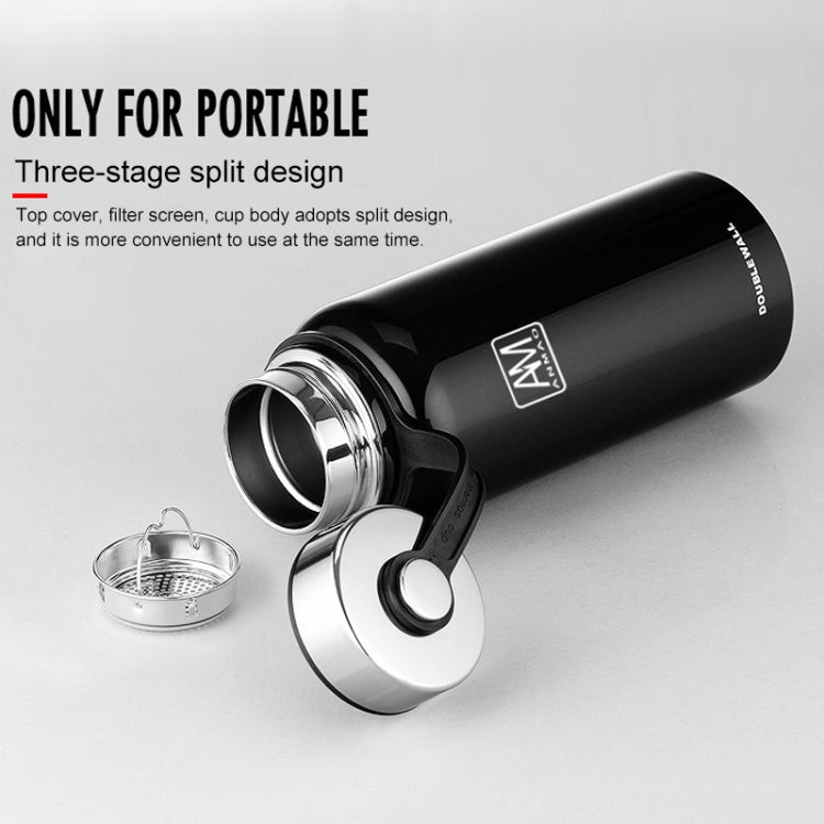 610ml 야외용 진공 스테인리스 스틸 보온 컵 휴대용 대용량 스포츠 병, 610ml