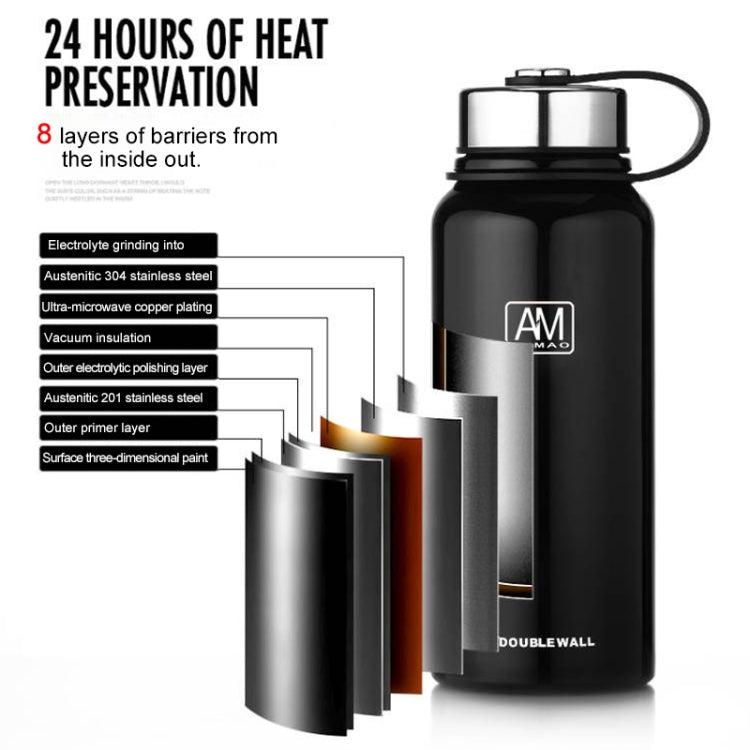 610ml 야외용 진공 스테인리스 스틸 보온 컵 휴대용 대용량 스포츠 병, 610ml