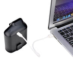휴대용 창의적 허리걸이 USB 선풍기, 3단계 조절 가능한 바람 세기, 블랙, 그레이