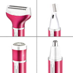 4-in-1 USB 충전식 진동 눈썹 트리머 바디 헤어 제거기 세트 USB 케이블 포함, 4-in-1