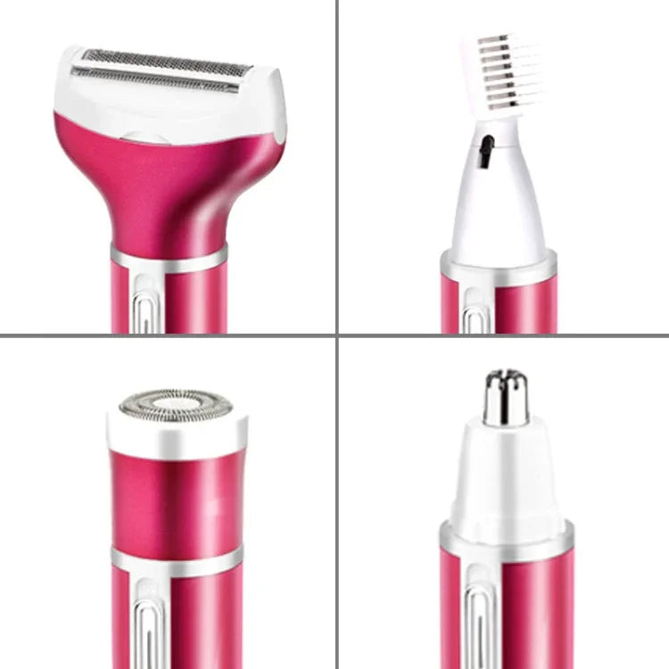 4-in-1 USB 충전식 진동 눈썹 트리머 바디 헤어 제거기 세트 USB 케이블 포함, 4-in-1