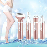 4-in-1 USB 충전식 진동 눈썹 트리머 바디 헤어 제거기 세트 USB 케이블 포함, 4-in-1