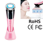 BLK-D818 얼굴 뷰티 기기 온냉 색상 피부 재생 기기 EMS 미세 전류 뷰티 도입 기기, BLK-D818 (핑크), BLK-D818 (화이트)