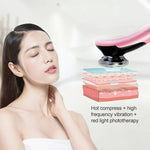 BLK-D818 얼굴 뷰티 기기 온냉 색상 피부 재생 기기 EMS 미세 전류 뷰티 도입 기기, BLK-D818 (핑크), BLK-D818 (화이트)