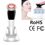 BLK-D818 얼굴 뷰티 기기 온냉 색상 피부 재생 기기 EMS 미세 전류 뷰티 도입 기기, BLK-D818 (핑크), BLK-D818 (화이트)