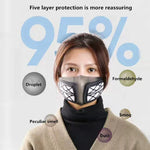실리콘 보호 재사용 가능 PM2.5 KN95 호흡기 마스크 교체용 필터 항바이러스 김서림 방지 마스크, 재사용 가능 PM2.5 KN95