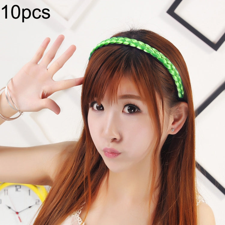 10 PCS Wig Twist Braid Jewelry Headband Hair Buckle (Light Yellow)