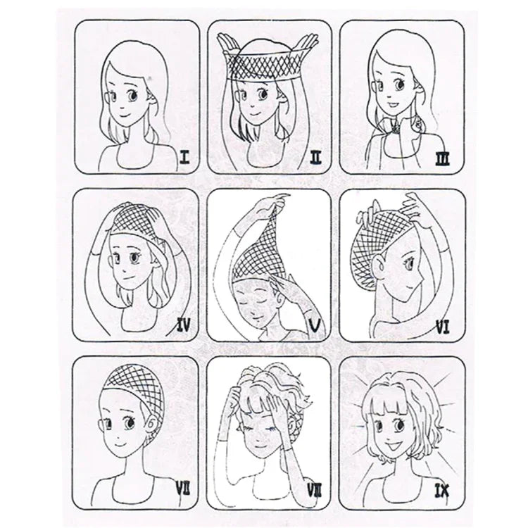 유럽 및 미국 흑인 그라데이션 연한 갈색 여성용 짧고 작은 곱슬 머리 가발 헤드기어