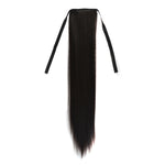 내추럴 롱 스트레이트 헤어 포니테일 붕대 스타일 가발 포니테일 여성용, 길이: 60cm, 60cm