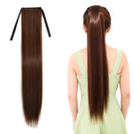 내추럴 롱 스트레이트 헤어 포니테일 붕대 스타일 가발 포니테일 여성용, 길이: 75cm, 75cm