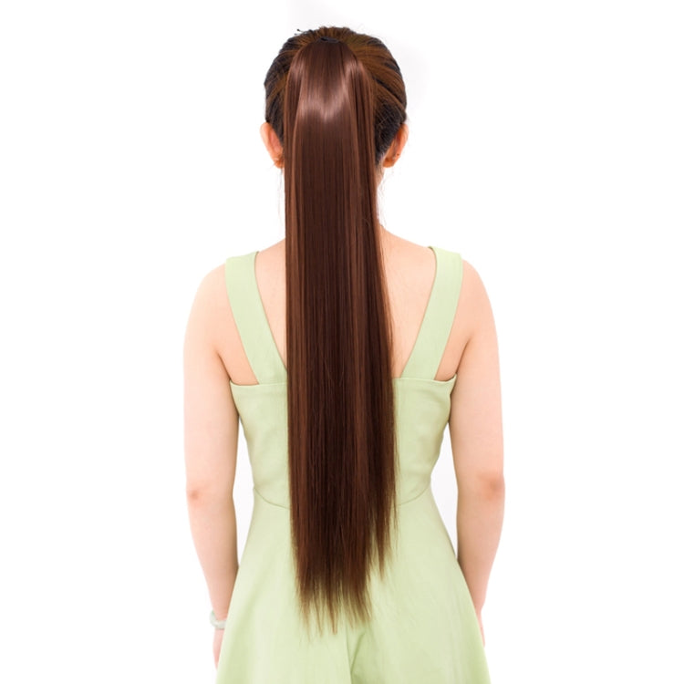 내추럴 롱 스트레이트 헤어 포니테일 붕대 스타일 가발 포니테일 여성용, 길이: 75cm, 75cm
