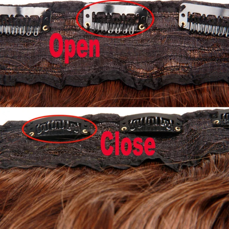 1# One-piece Seamless Five-clip Wig Long Straight Wig Piece, 1#