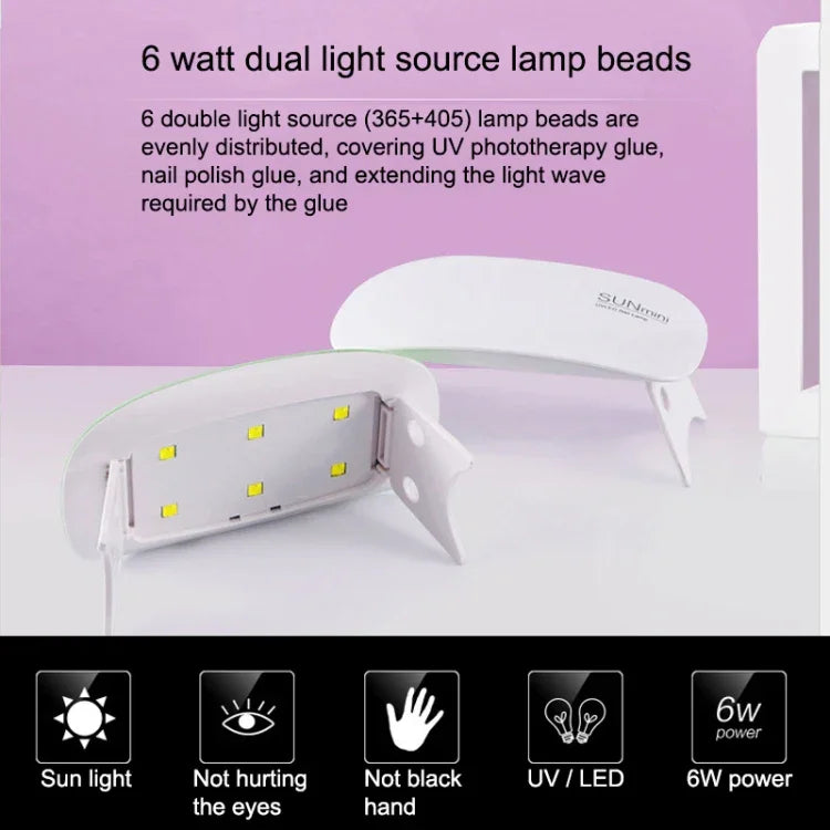 SUN 미니 2 6W UV + LED USB 네일 램프 손톱 젤 경화기
