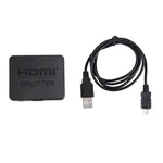 4K HDMI 스플리터 풀 HD 1080p 비디오 HDMI 스위치 스위처 1x2 분배 증폭기 듀얼 디스플레이 HDTV DVD PS3 Xbox용, 4K HDMI (블랙), 4K HDMI (화이트)